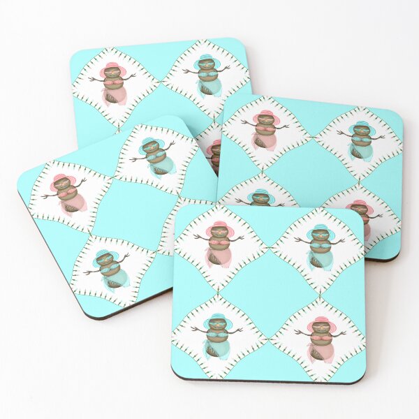Item preview, Harlequin Quilt Design Part of Coastal Christmas Collection in Pink, Blue and Sand designed and sold by PD-Coastal.