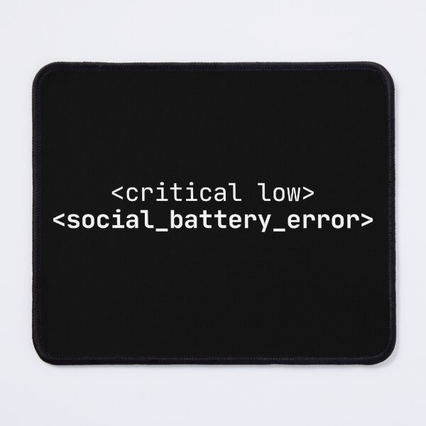 Item preview, Social Battery Error Funny Introvert Humor T-Shirt designed and sold by Anya86.