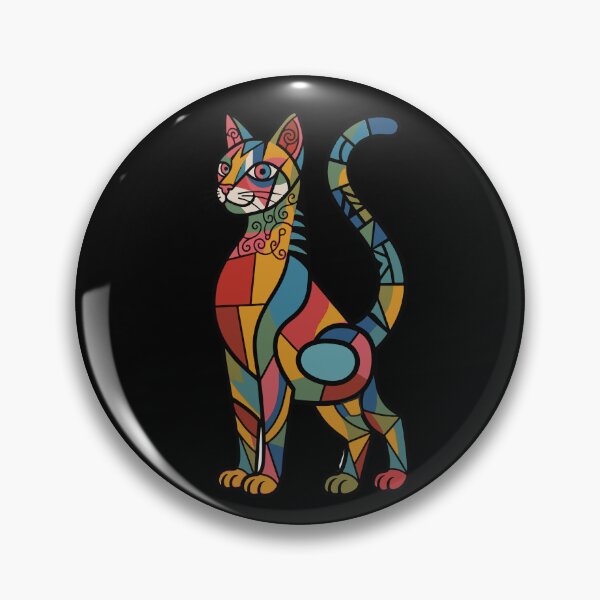 Item preview, Cubist Cat Geometric Modern Art Illustration designed and sold by Lifer Art and Design.