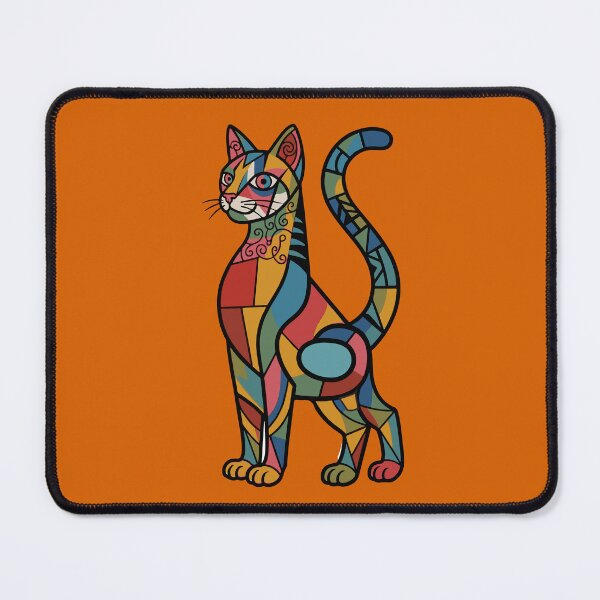 Item preview, Cubist Cat Geometric Modern Art Illustration designed and sold by Lifer Art and Design.