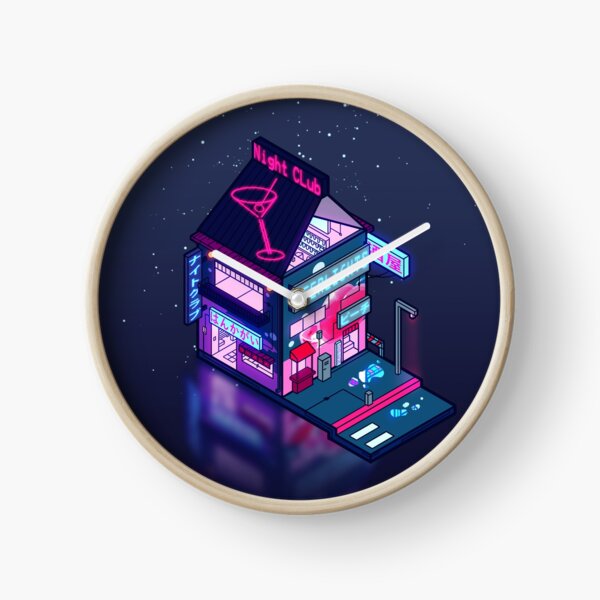 Cyberpunk Peach Drink Clock