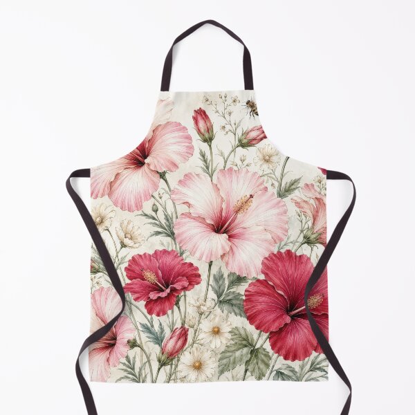 Item preview, Gorgeous Hibiscus Red Pink with Wildflowers designed and sold by scicilysimonee.