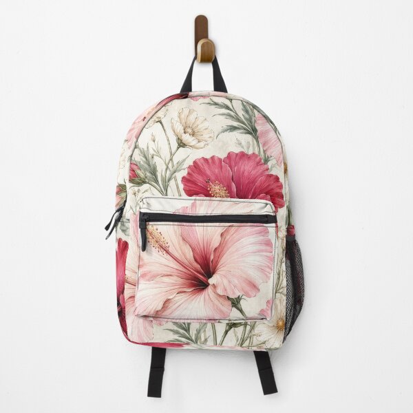 Item preview, Gorgeous Hibiscus Red Pink with Wildflowers designed and sold by scicilysimonee.