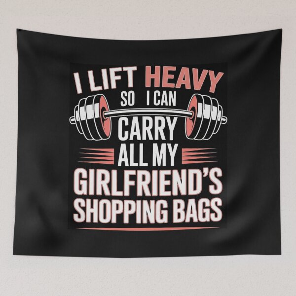 Item preview, Workout for Girlfriend Shopping Bags designed and sold by Tsugraf Designs.