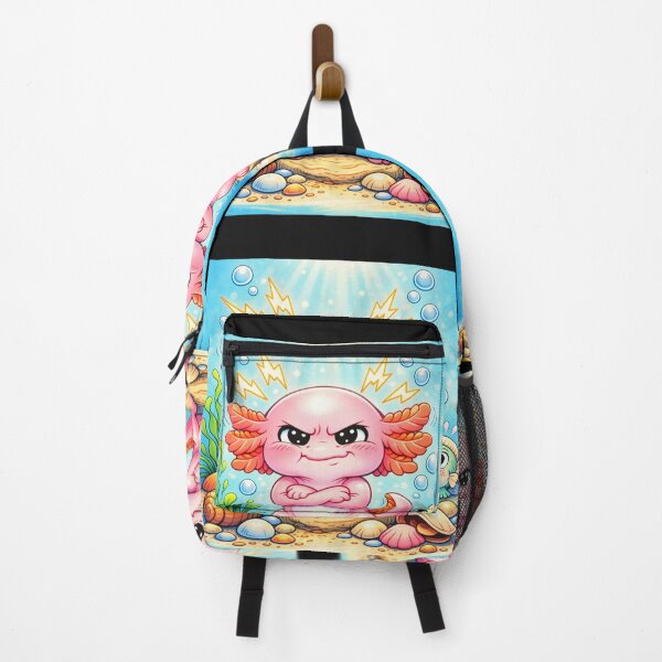 Item preview, Angry Axolotl - Kawaii Underwater Lightning Mood designed and sold by ImagineNature.