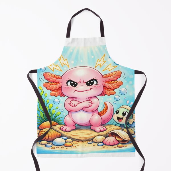 Item preview, Angry Axolotl - Kawaii Underwater Lightning Mood designed and sold by ImagineNature.
