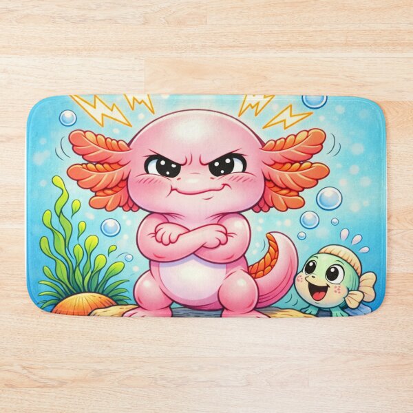 Item preview, Angry Axolotl - Kawaii Underwater Lightning Mood designed and sold by ImagineNature.