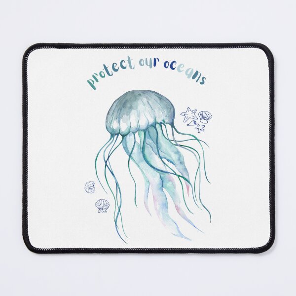 Item preview, Protect Our Oceans Jellyfish Watercolor Ocean Conservation Design designed and sold by AestHenni17.