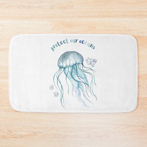 Item preview, Protect Our Oceans Jellyfish Watercolor Ocean Conservation Design designed and sold by AestHenni17.