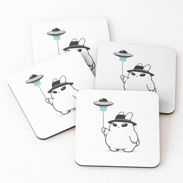 Item preview, Whimsical Rabbit with UFO – Cosmic Charm designed and sold by Dogandesighn.