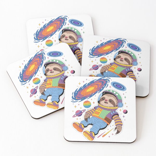 Item preview, Cosmic Astronaut Sloth Sticker designed and sold by inkfusionhub99.
