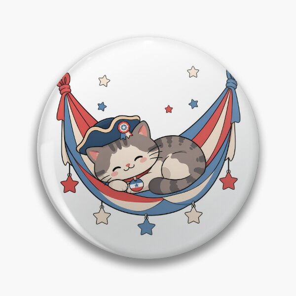 Item preview, Kawaii Patriotic Tabby Cat Colonial Tricorn Hammock designed and sold by chattsuede.