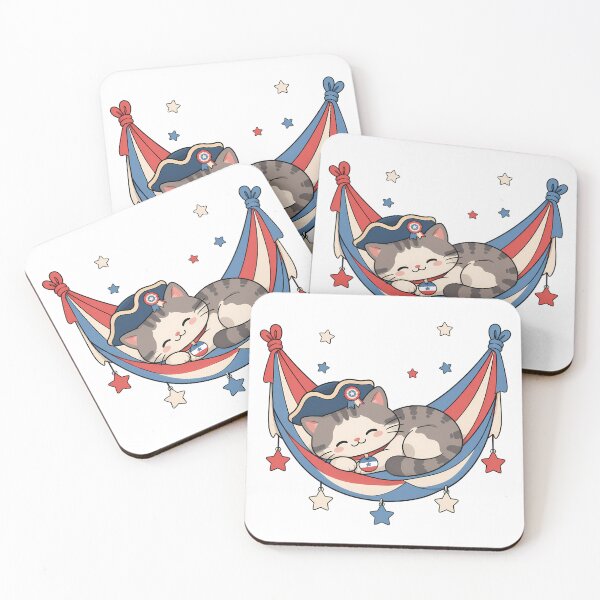 Item preview, Kawaii Patriotic Tabby Cat Colonial Tricorn Hammock designed and sold by chattsuede.