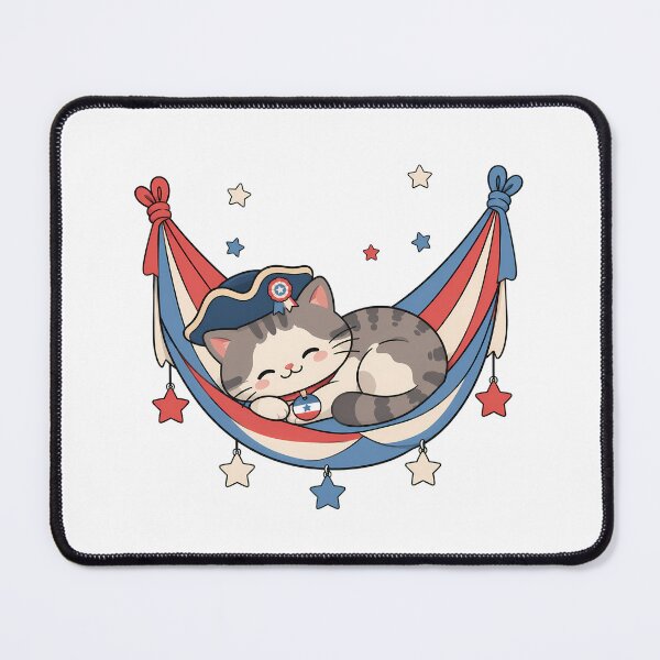 Item preview, Kawaii Patriotic Tabby Cat Colonial Tricorn Hammock designed and sold by chattsuede.