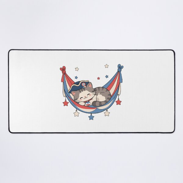 Item preview, Kawaii Patriotic Tabby Cat Colonial Tricorn Hammock designed and sold by chattsuede.