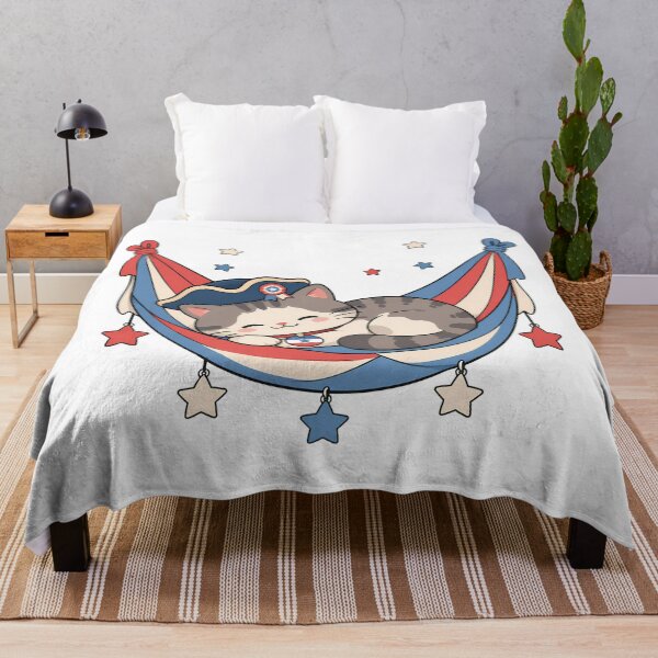 Item preview, Kawaii Patriotic Tabby Cat Colonial Tricorn Hammock designed and sold by chattsuede.