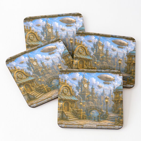 Item preview, Empire of Steam | Steampunk City Fantasy Art designed and sold by IGLCreative.