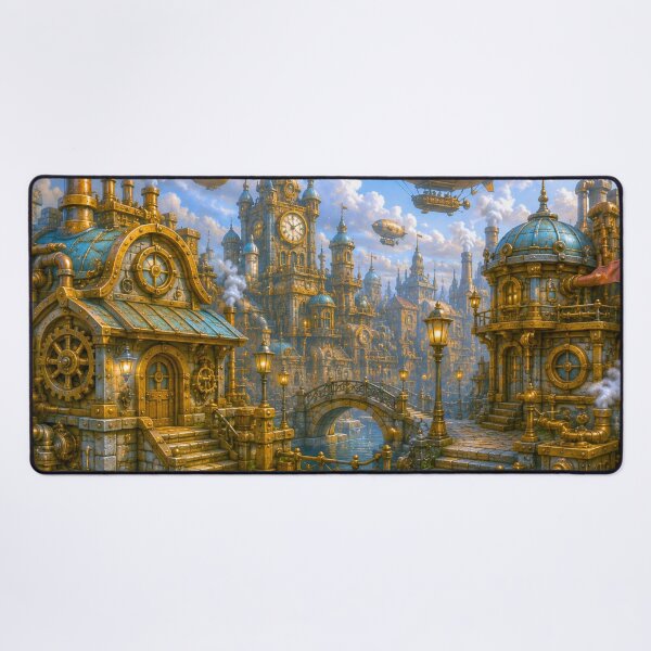 Item preview, Empire of Steam | Steampunk City Fantasy Art designed and sold by IGLCreative.