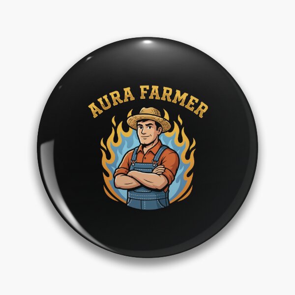 Item preview, Aura farming Vintage Mascot Logo with Blue Flame Halo designed and sold by Uglyandcute.