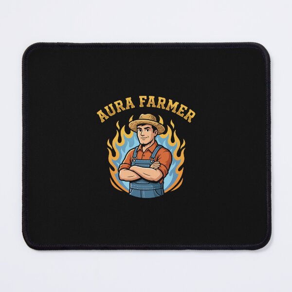 Item preview, Aura farming Vintage Mascot Logo with Blue Flame Halo designed and sold by Uglyandcute.