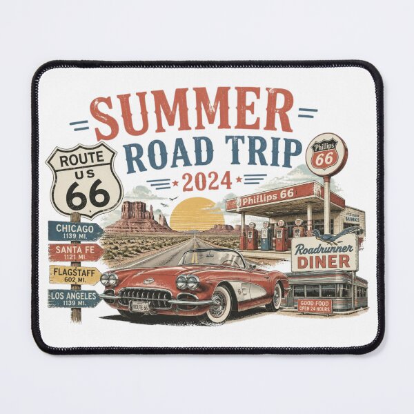 Item preview, Summer Road Trip 2024 Vintage Postcard | Retro Route 66 Americana Travel designed and sold by LegacyWave.