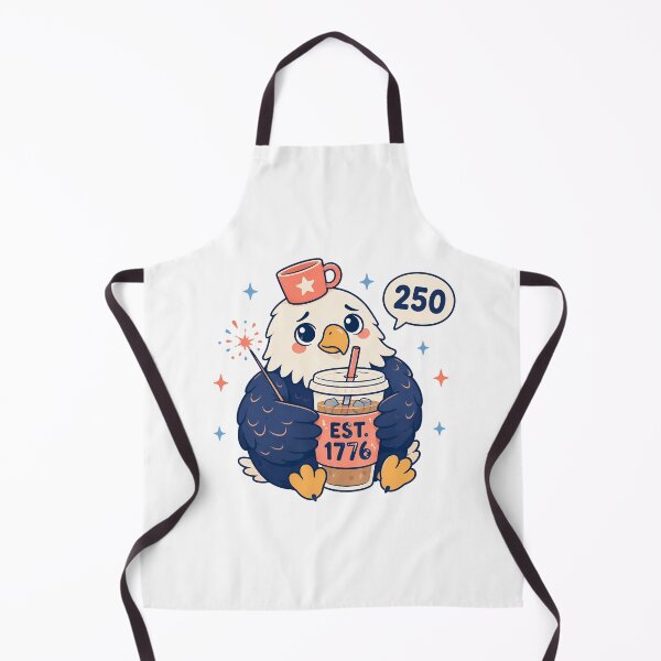 Item preview, Kawaii Patriotic Eagle 250 Cute Coffee Lover designed and sold by chattsuede.