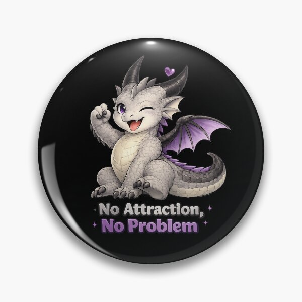 Item preview, No Attraction, No Problem Asexual Dragon designed and sold by Hatchling Hollow.
