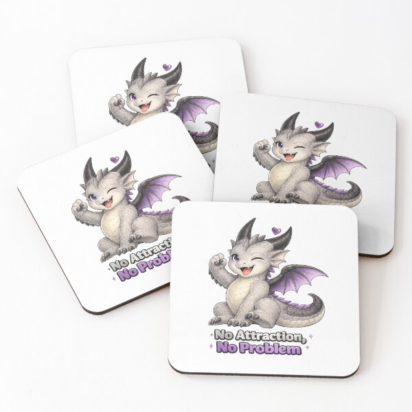 Item preview, No Attraction, No Problem Asexual Dragon designed and sold by Hatchling Hollow.
