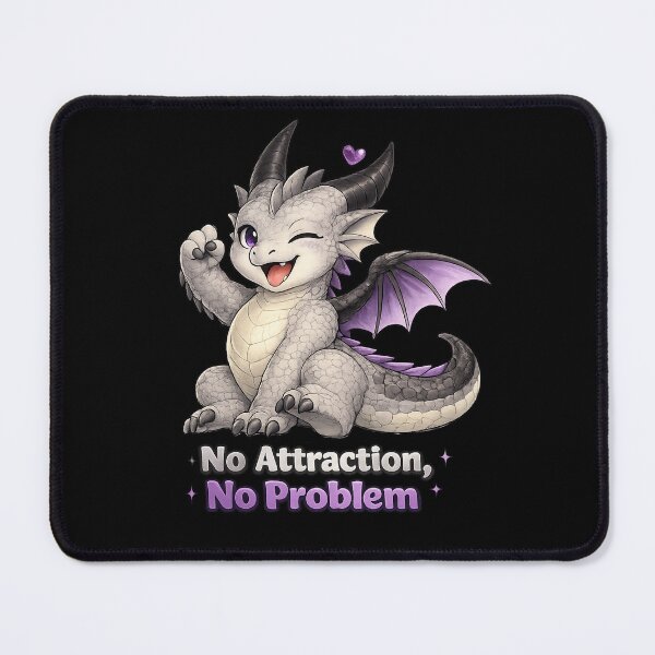 Item preview, No Attraction, No Problem Asexual Dragon designed and sold by Hatchling Hollow.