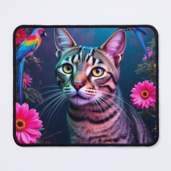 Item preview, Surreal cat in neon multicolors. designed and sold by Knock on my door.