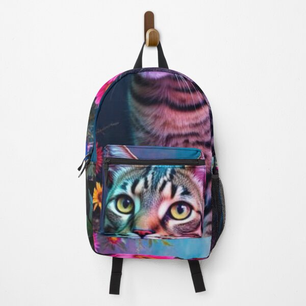 Item preview, Surreal cat in neon multicolors. designed and sold by Knock on my door.