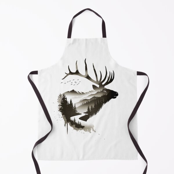 Item preview, Majestic Elk Double Exposure Wilderness Design designed and sold by Cool-cat-art.