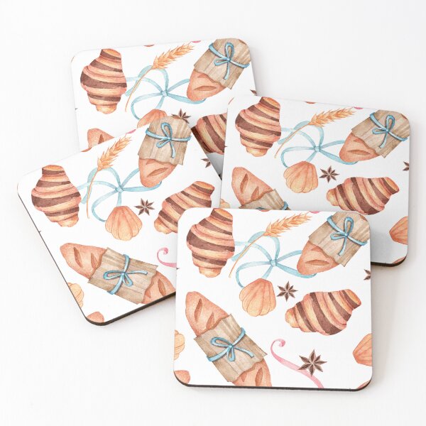 Item preview, Watercolor Bakery Pattern designed and sold by Sasha Zinch Design.