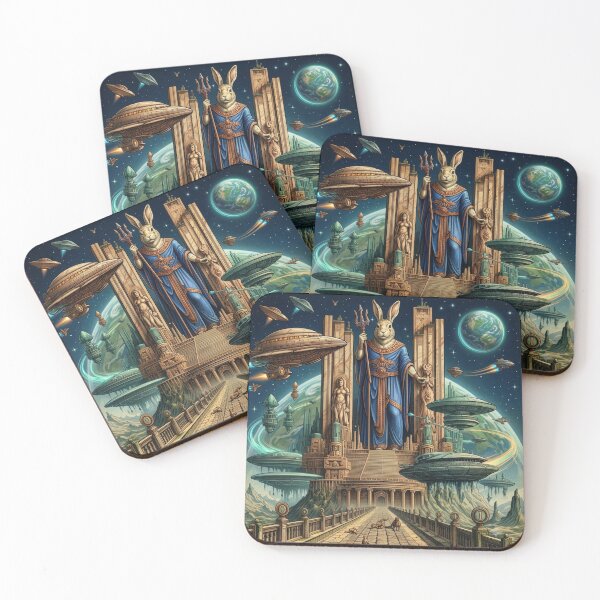 Item preview, Cosmic Rabbit Deity – Temple of Time designed and sold by Dogandesighn.