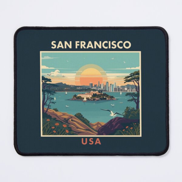 Item preview, San Francisco USA Retro Travel Poster | Alcatraz Island Vintage California Souvenir Design designed and sold by Travel Souvenirs 30.