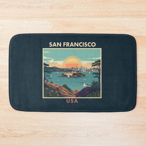 Item preview, San Francisco USA Retro Travel Poster | Alcatraz Island Vintage California Souvenir Design designed and sold by Travel Souvenirs 30.
