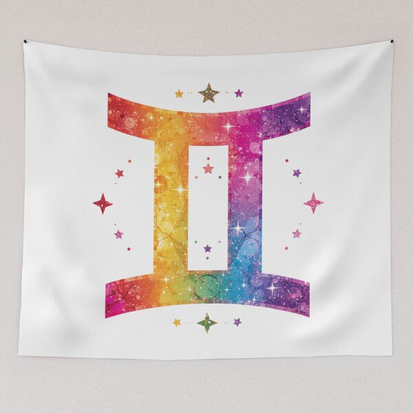 Item preview, Gemini Rainbow Pride Zodiac Sign designed and sold by EchoPrint Co..