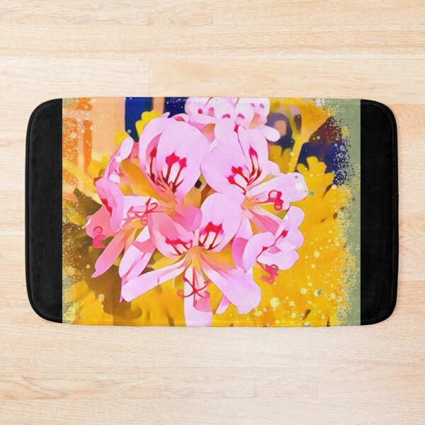 Item preview, Sun Drenched Pink Geraniums Artistic Floral Design designed and sold by BalkanBloom.