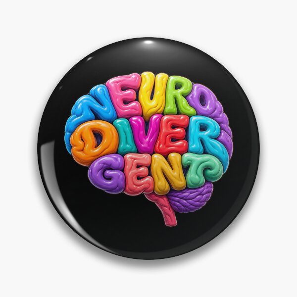 Item preview, Neurodivergent - Colorful Brain Letters designed and sold by StillWildink.