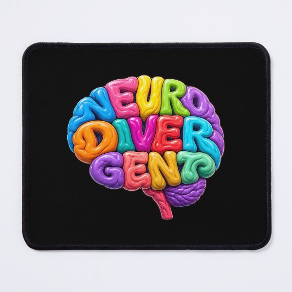Item preview, Neurodivergent - Colorful Brain Letters designed and sold by StillWildink.