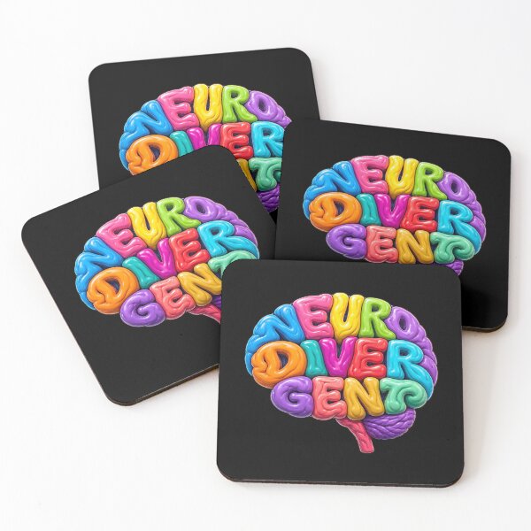 Item preview, Neurodivergent - Colorful Brain Letters designed and sold by StillWildink.