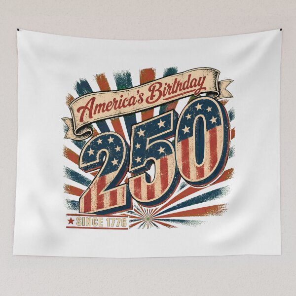 Item preview, USA 250th Independence Day Vintage Patriotic Sunburst designed and sold by chattsuede.