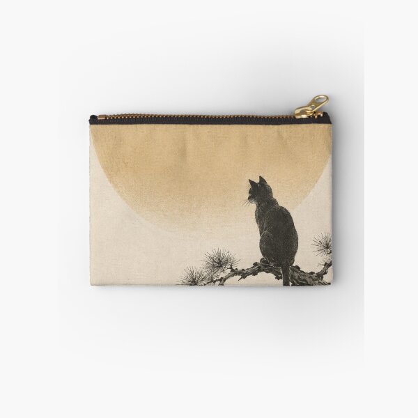 Item preview, Black Cat and Full Moon – Minimalist Japanese Woodblock Style | Edo Cats No. 2 designed and sold by Planthem.