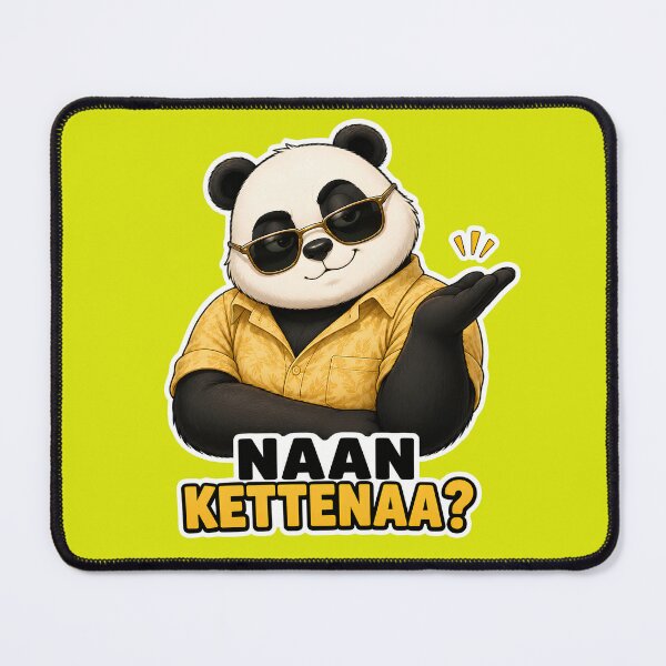 Item preview, Naan Kettenaa Funny Tamil Panda Sticker | Mind Voice Tamil Meme Design designed and sold by KS Cosmic Journeys.