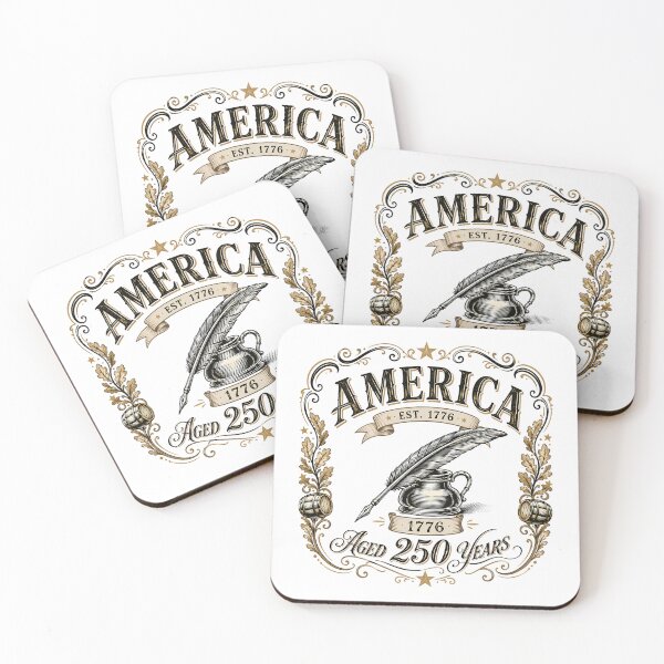 Item preview, America 250 Vintage Label Patriotic Engraving designed and sold by chattsuede.
