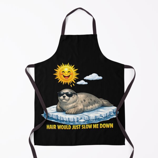Item preview, Hair Would Just Slow Me Down Funny Seal Ice Berg designed and sold by FANTASYoDarknes.