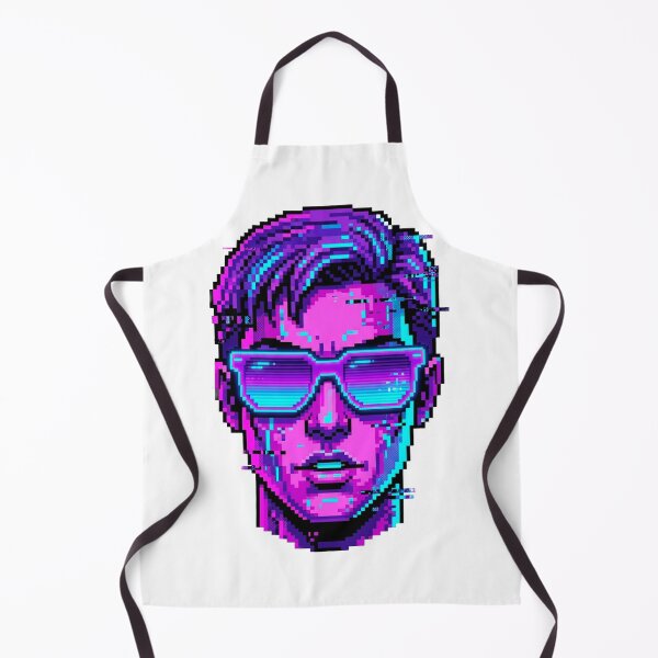 Item preview, Neon Pixel Art Man with Sunglasses — Cyberpunk Retro Gaming Sticker designed and sold by Breezy Studio.