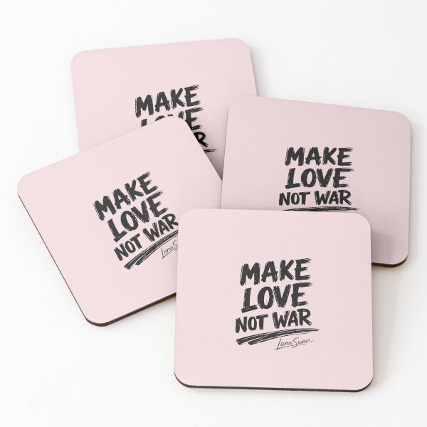 Item preview, MAKE LOVE NOT WAR | Dusty Pink Typography | Peaceful Statement Art designed and sold by BlueberrySwan.