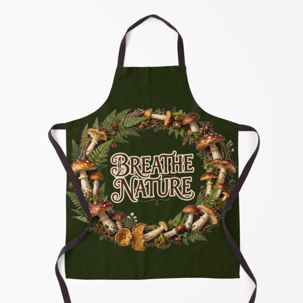 Item preview, Breathe Nature Mushroom Wreath | Forest Cottagecore Botanical Art designed and sold by GoGreenlove.