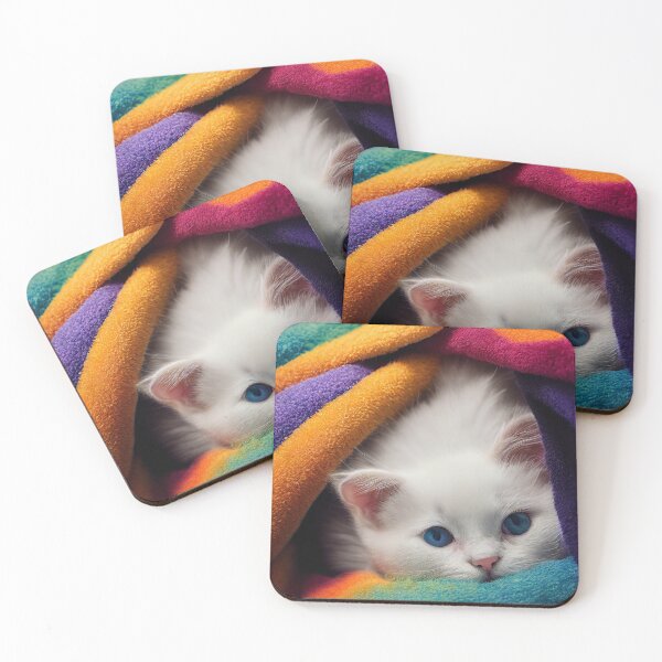 Item preview, Kitty Blue Eyes - White Kitten with Blue Eyes designed and sold by Pioneer Spirit Market.